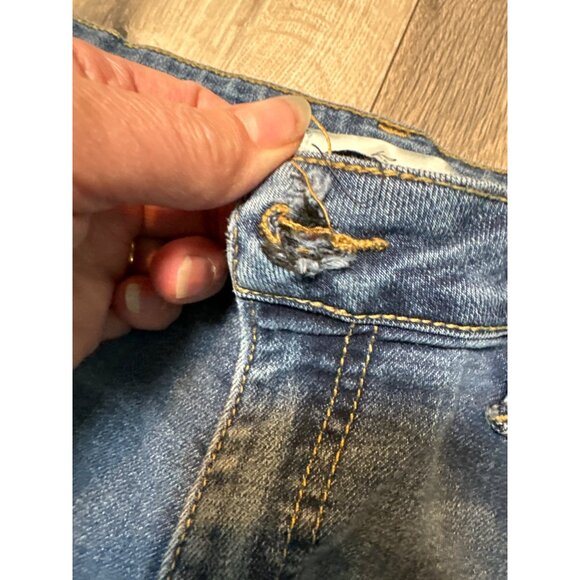 Kancun Blue Womens 9/28 Slim Fit Jeans Stretch Denim Distressed Detail Casual Ev - Picture 4 of 8